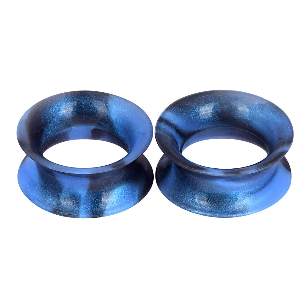 2PCS Soft Thin Silicone Ear Gauges Earskin Earlets Flexible Ear Plugs Tunnels