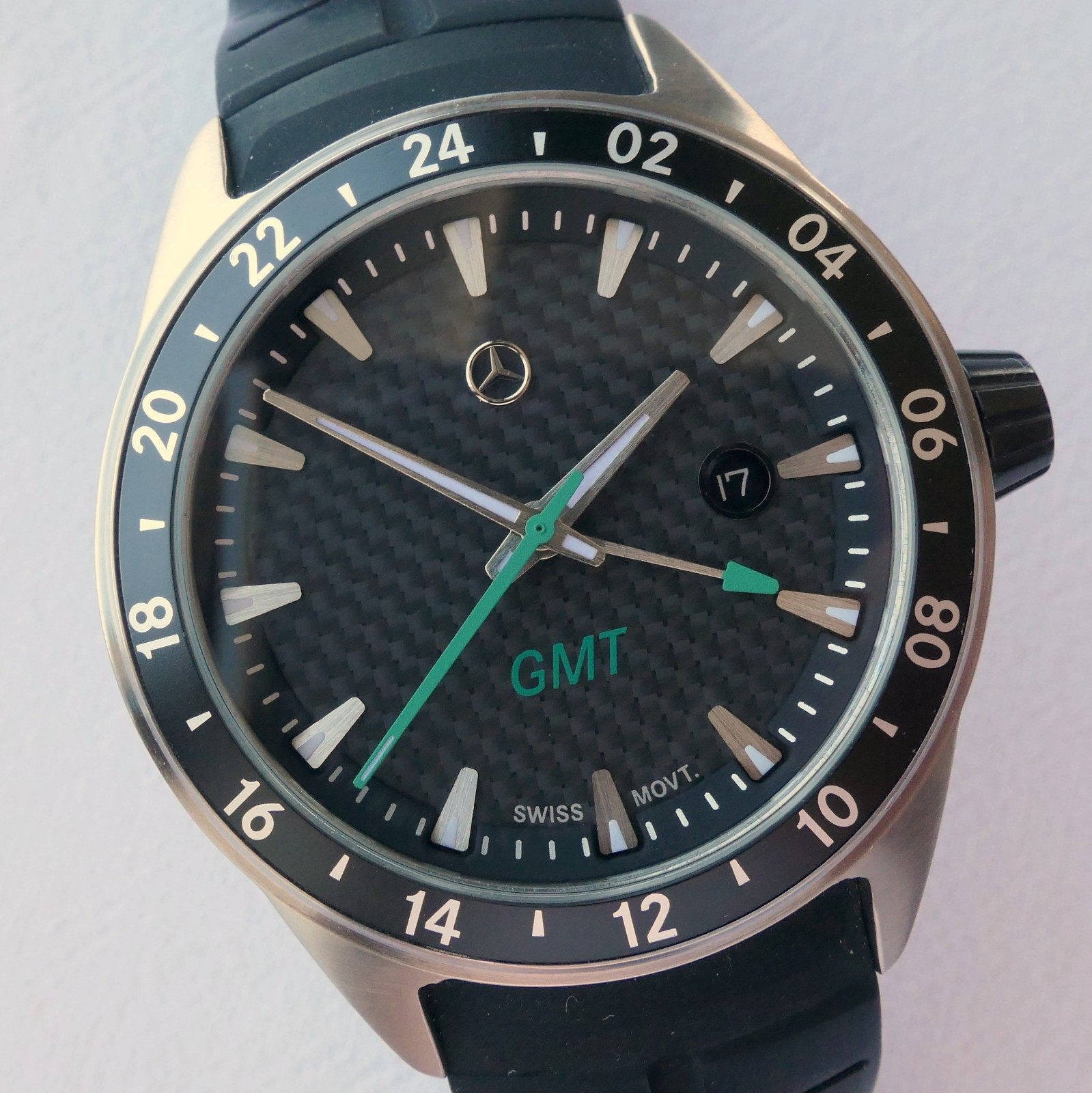 Mercedes Benz AMG DTM Petronas Motorsport Carbon Racing Car Accessory GMT Watch