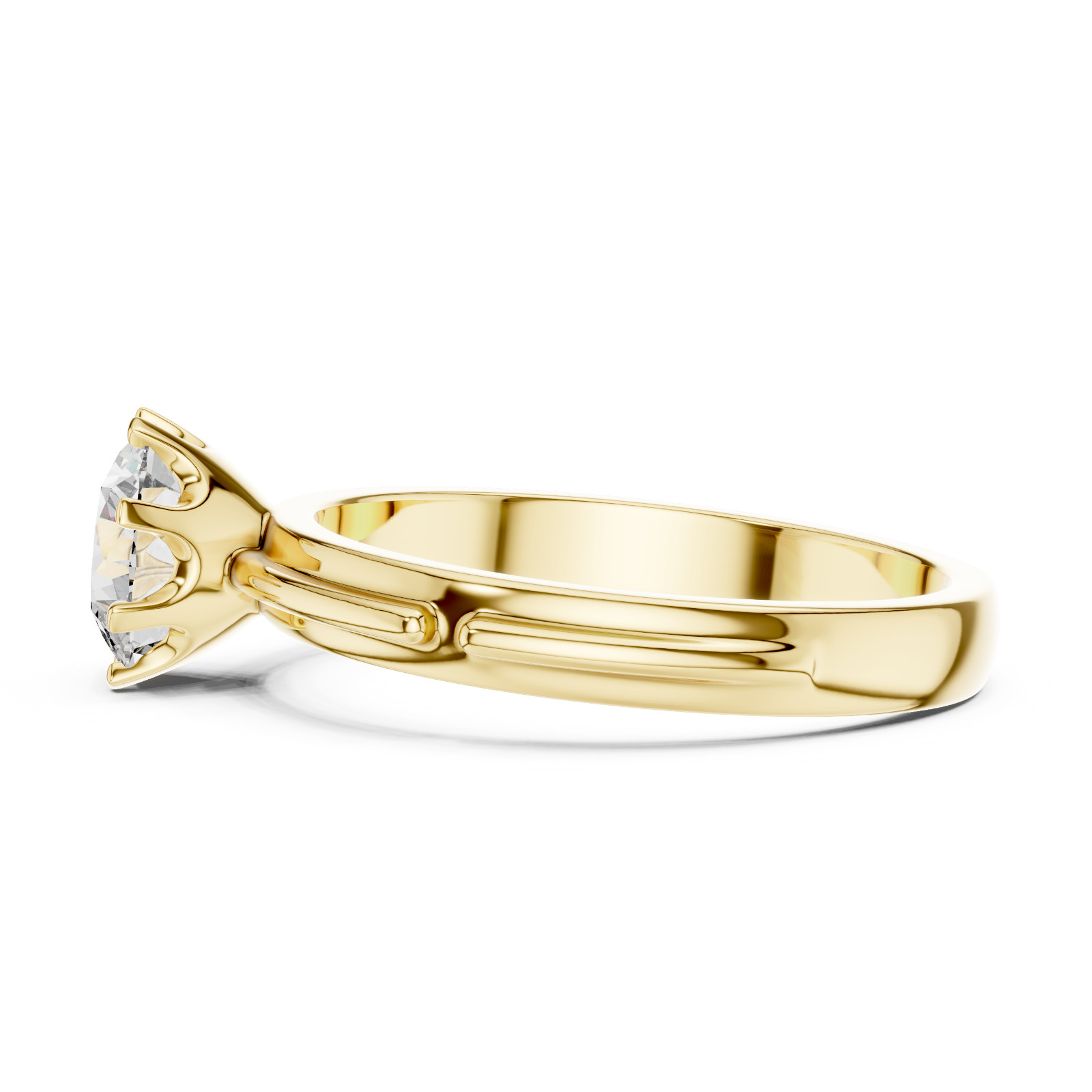 1 Ct Lab Grown Diamond IGI Certified Engagement Wedding Gold Ring 14 K F VVS