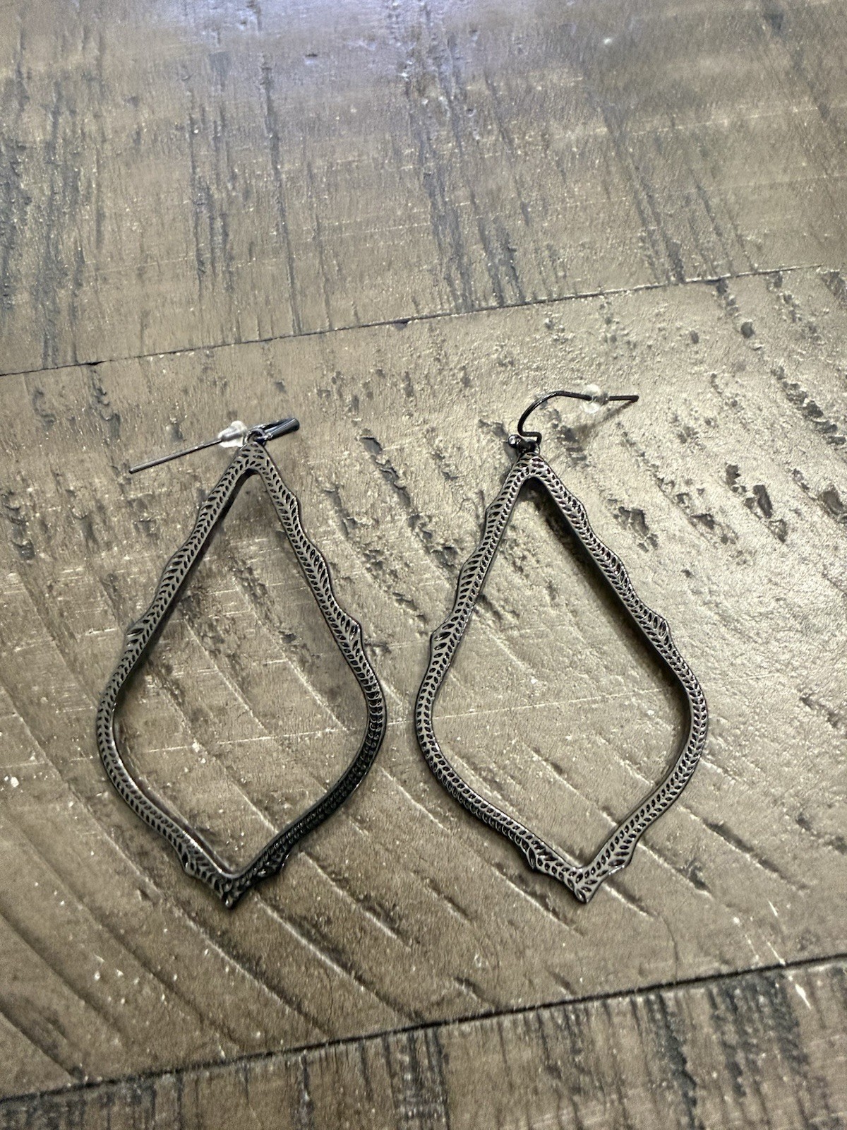 Kendra Scott Sophee Earrings Large Gunmetal Dangle Drop NWOT
