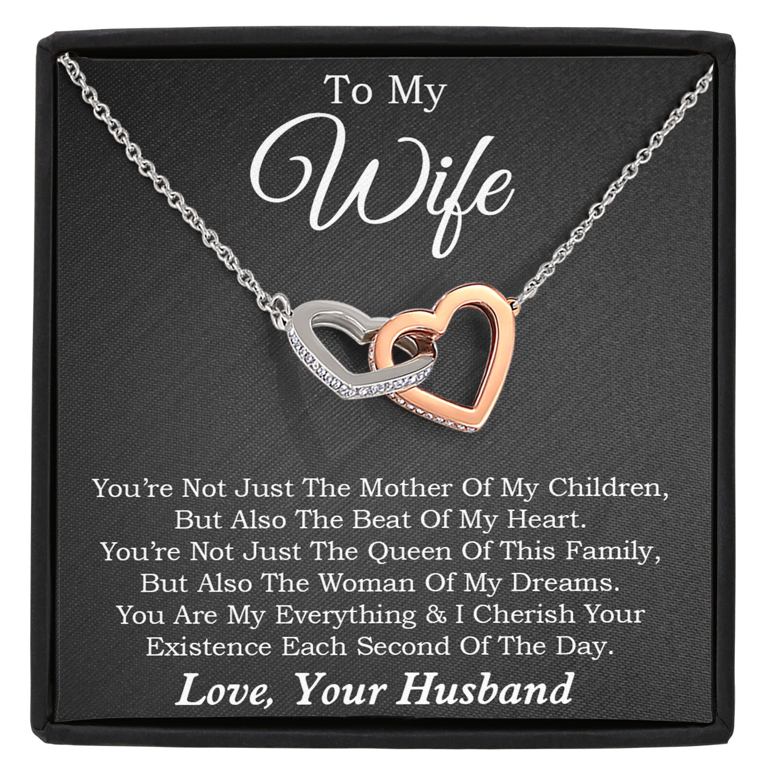 To My Wife Necklace, Mother’s Day Gift from Husband, Wife Birthday Gift