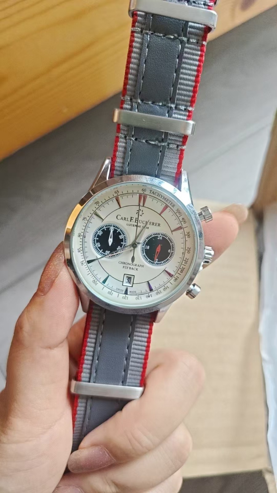 Carl F. Bucherer style multifunctional men’s chronograph watch