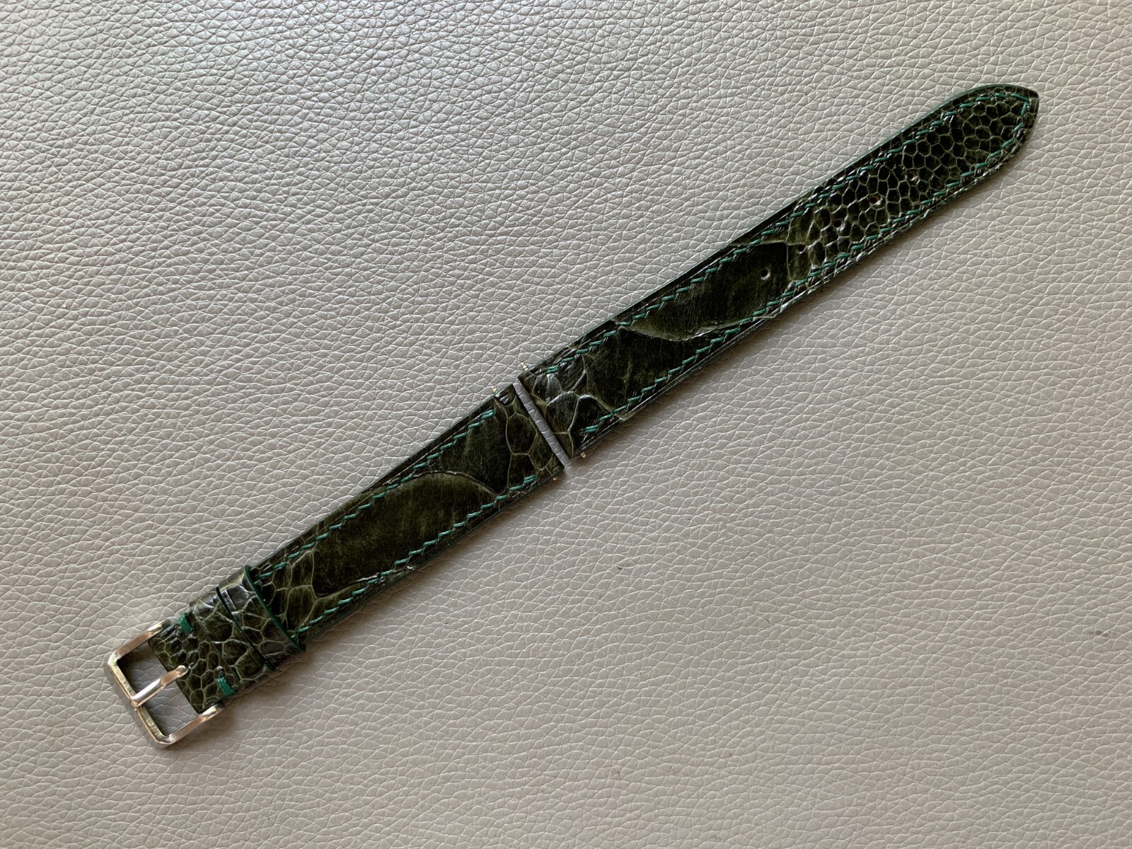 Green Genuine Ostrich skin leather watch strap band Custom Sizes 10mm to 26mm