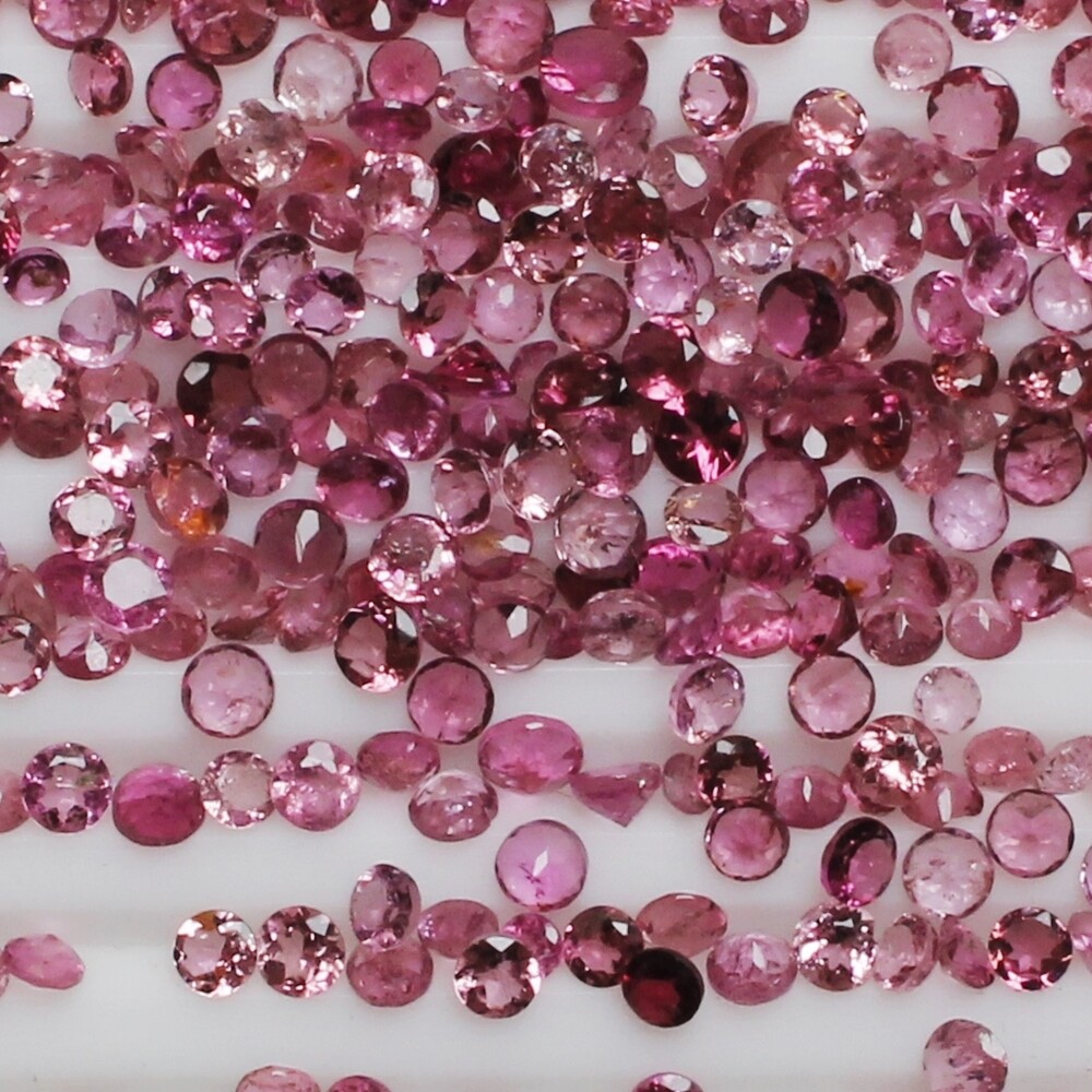 Wholesale Lot 3mm to 4mm Round Natural Pink Tourmaline Loose Calibrated Gemstone