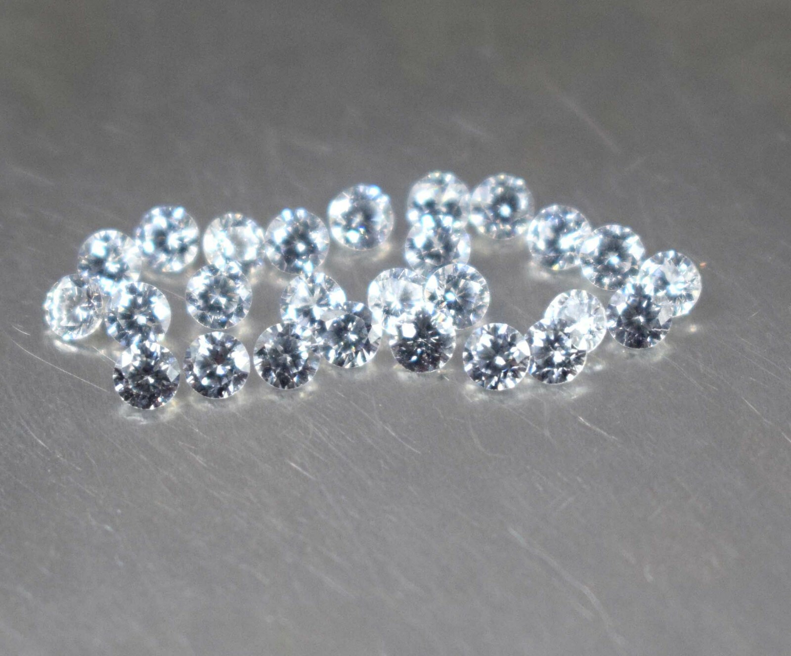 Natural White Sapphire 25 Pcs Round Gemstone 6.25 Ct/3 mm Lot AGI Certified EE35