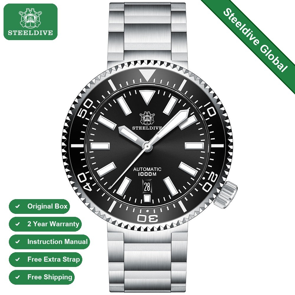 STEELDIVE SD1976 Mens 46mm 1000M Automatic Dive Watch NH35 Sapphire Steel