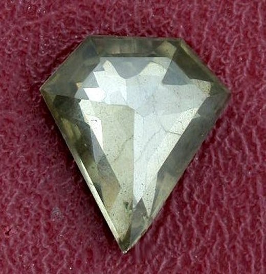 ONE 15×13 15mm x 13mm Kite Pentagon Faceted Quartz & Pyrite Gem Gemstone EBS5925