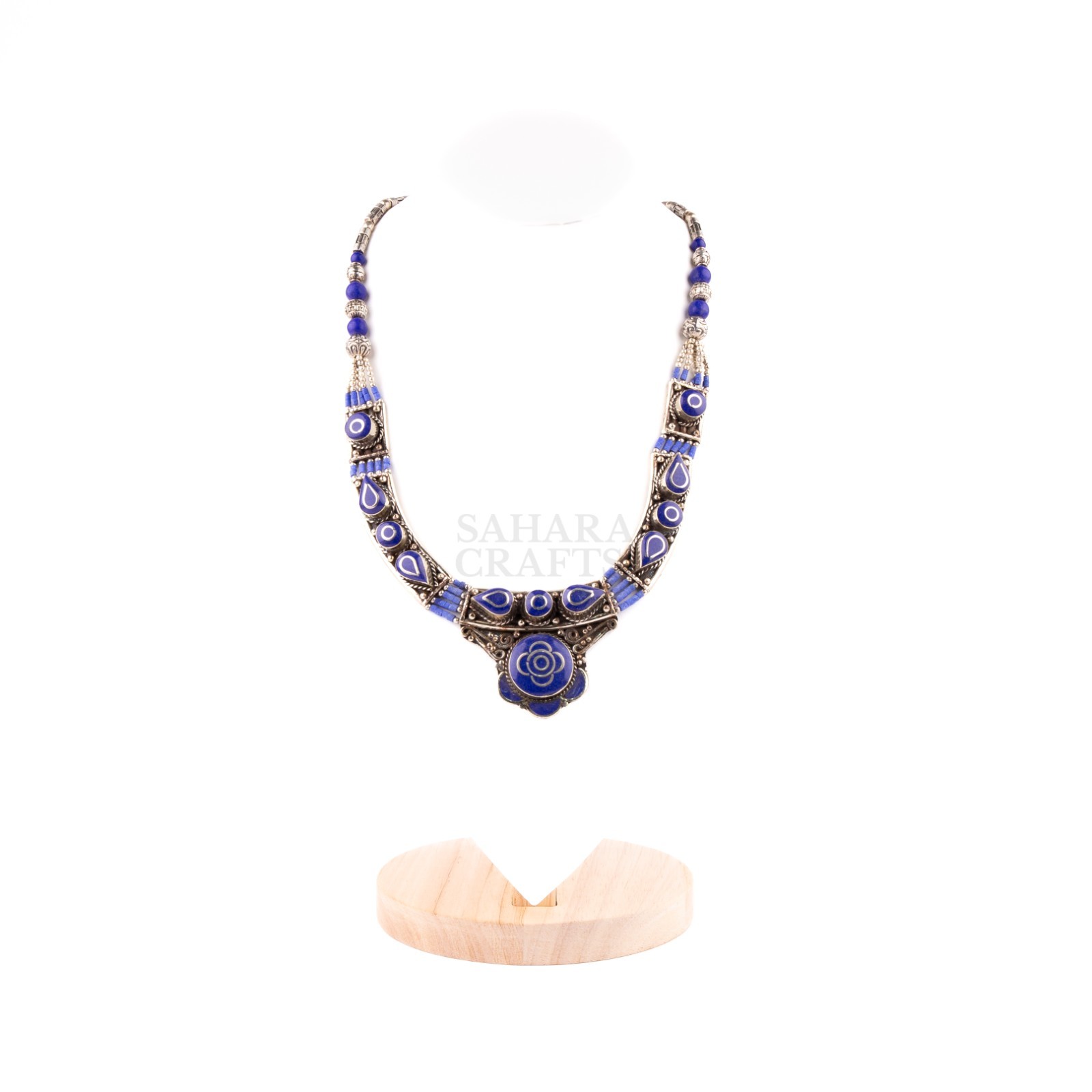 Tibetan Necklace, Lapis Lazuli, Handmade Tribal Boho Jewelry, Ethnic Statement
