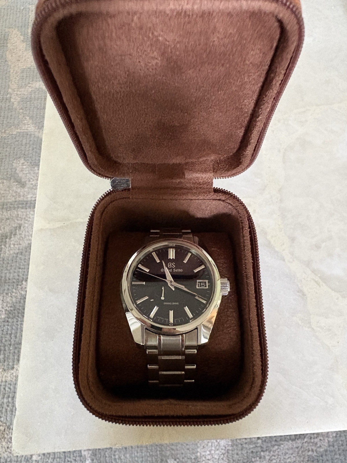 Grand Seiko Heritage Men’s Automatic Spring Drive Watch SBGA375 Blue Dial
