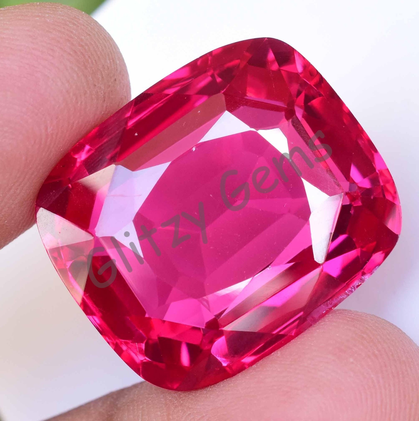 Natural Red Pink Ruby Mogok 68.85 Ct Cushion Stunning CERTIFIED Loose Gemstone