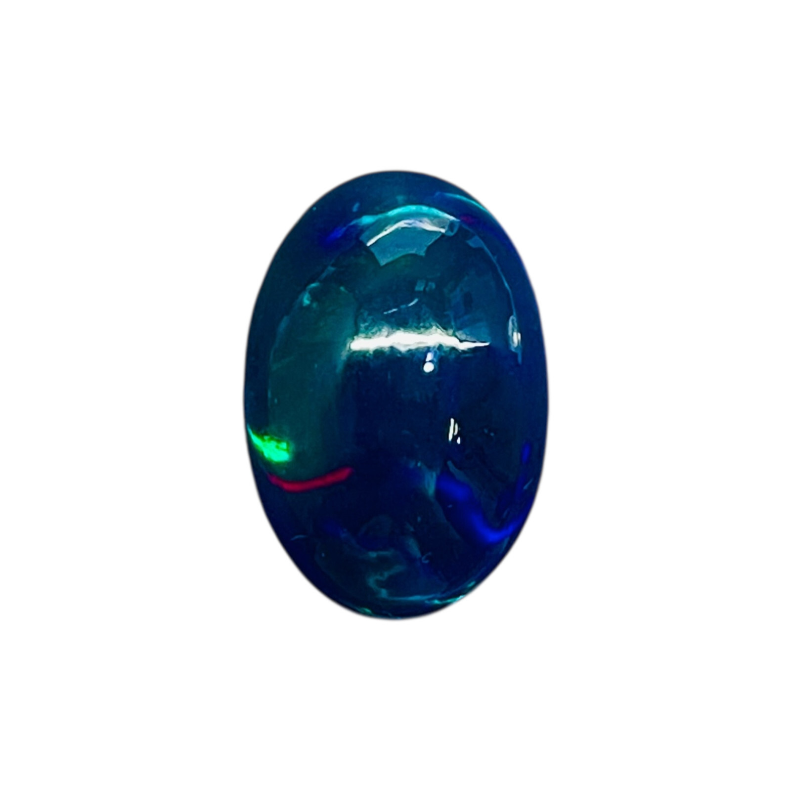 3.34 Cts Natural Ethiopian Black Opal 13.5×9.5mm Oval Cabochon Loose Gemstone