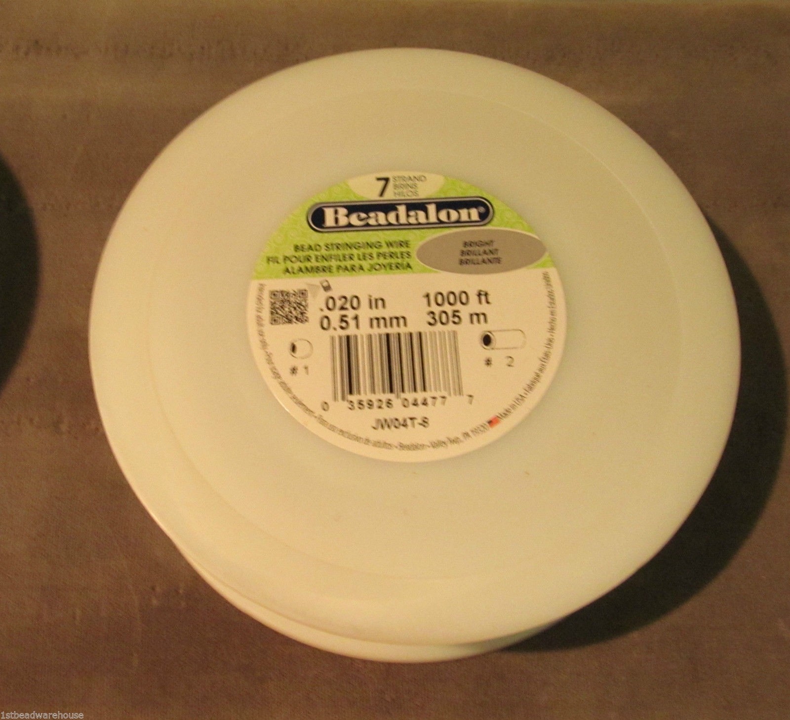 7 Strand Beading wire 1000 foot spool Choose diam Clear + Stainless Free Shippin