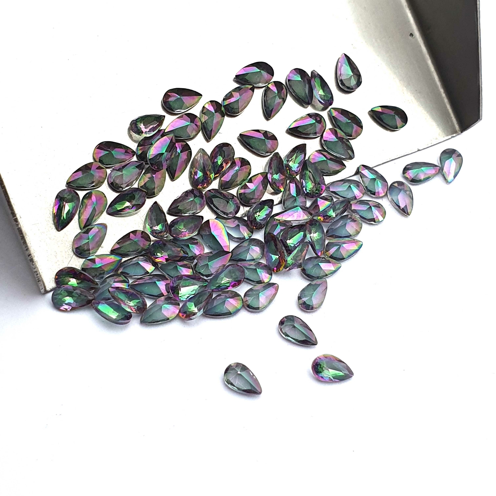 Mystic Quartz Pear Cut Loose lab created Gemstone Lot 200 Pcs 3*5 mm 35 Ct