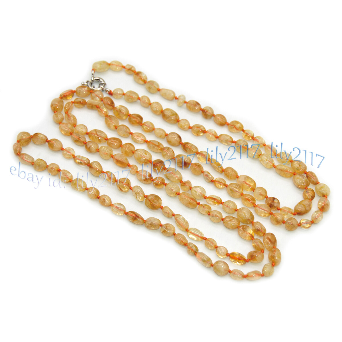 Natural Yellow Citrine Crystal Irregular Freeform Gemstone Beads Necklace 14-48″