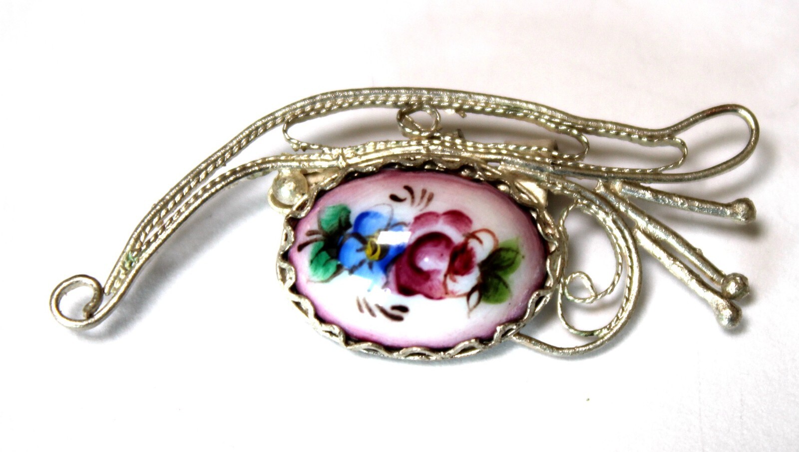 Vintage 1980 Russian Hand Painted Enamel Finift Jewelry Brooches 5 Variation #60