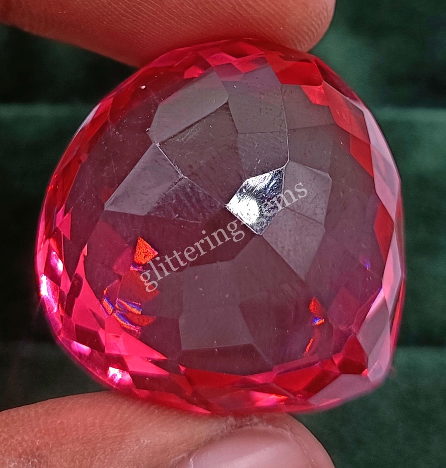 Natural Mozambique Ruby 86.99 Carat Pear Shape Certified Loose Gemstone 5SDN