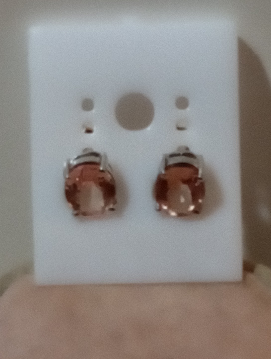 NATURAL PINK PEACH SAPPHIRE 5.15 CTS. NOT ENHANCED 925 STERLING SILVER EARRINGS