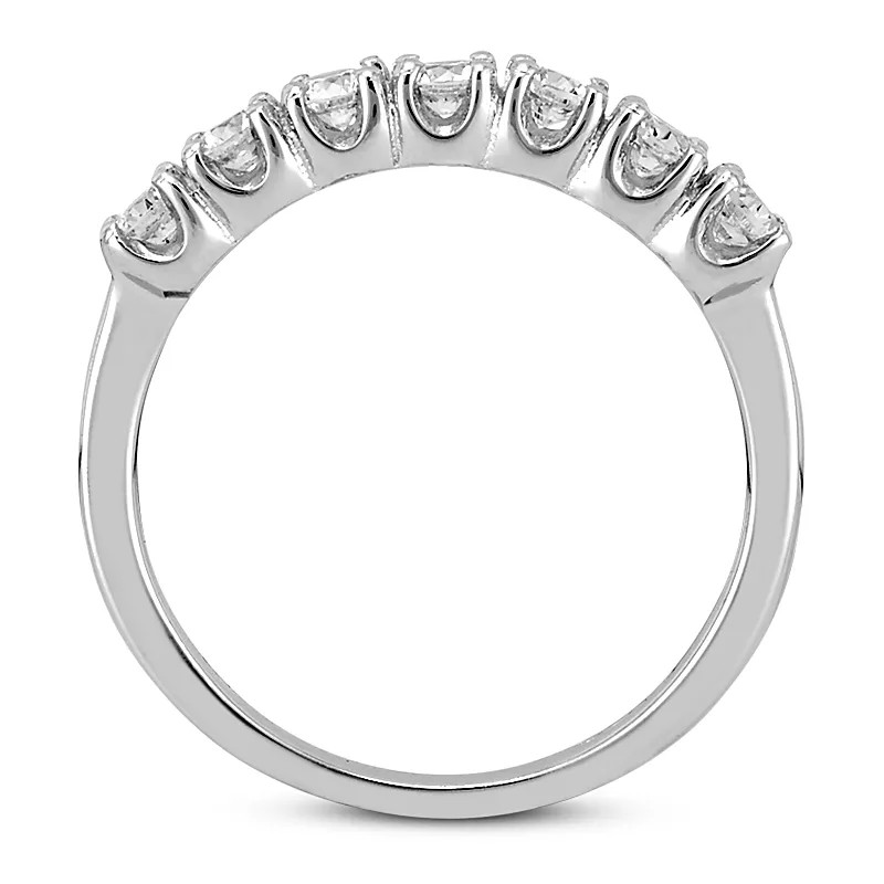 Classic Wedding Band Solid 14K Gold Classic 1 Carat Round Natural Diamond H SI2