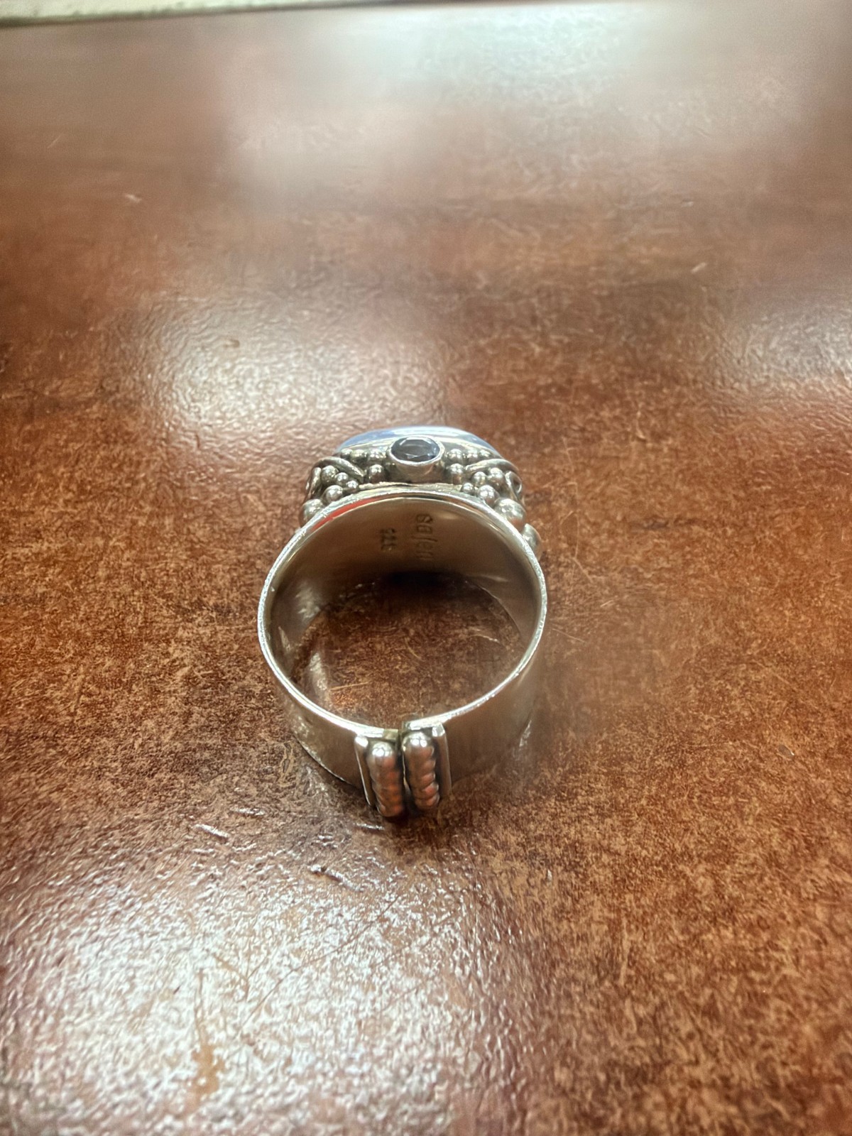 Sajen Sterling Silver Ring (Size 7.5+) with Moonstone [076DUW]