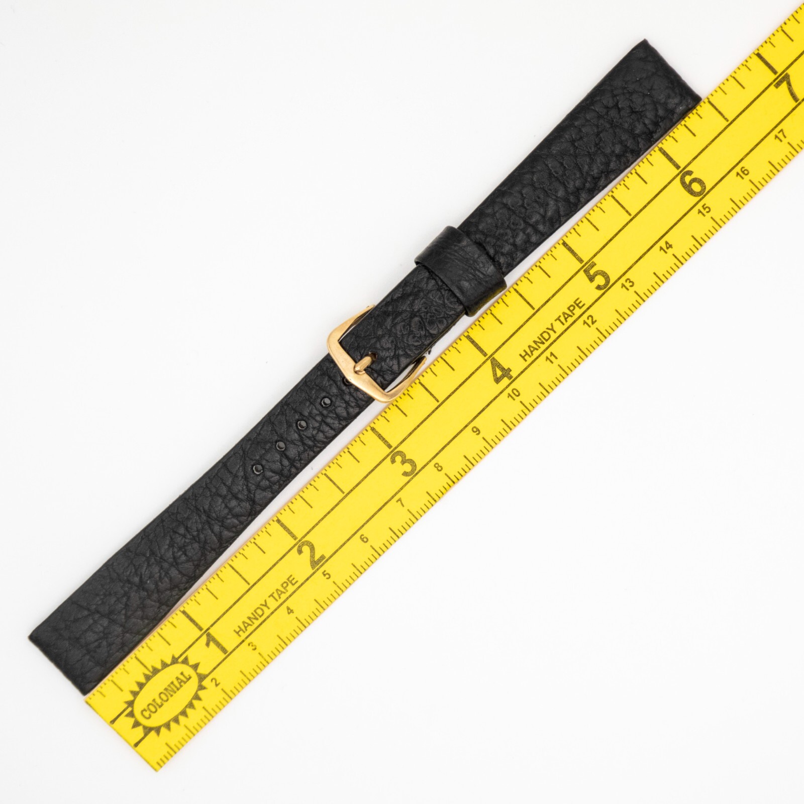 Vintage Gemex 16.0 mm calf leather wristwatch strap w/goldtone tang buckle