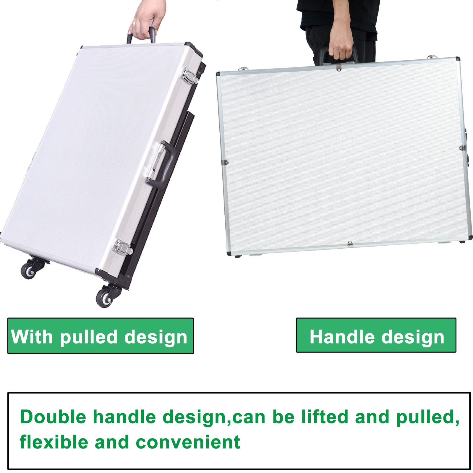 Aluminum Display Case Showcase 32″x24″ Trade Show f Card Coin Jewelry + wheels