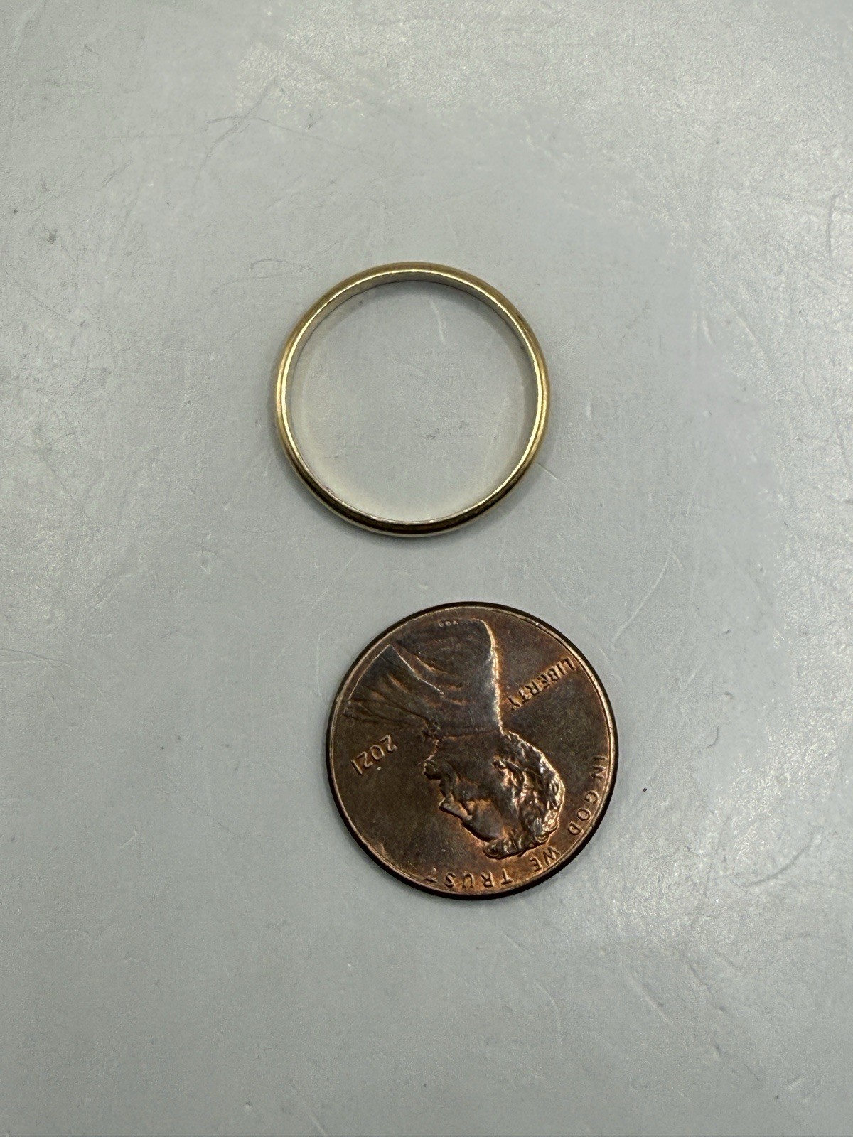 VTG 14k 585 Yellow Gold Milgrain Simple Band Ring Size 6 2.4mm