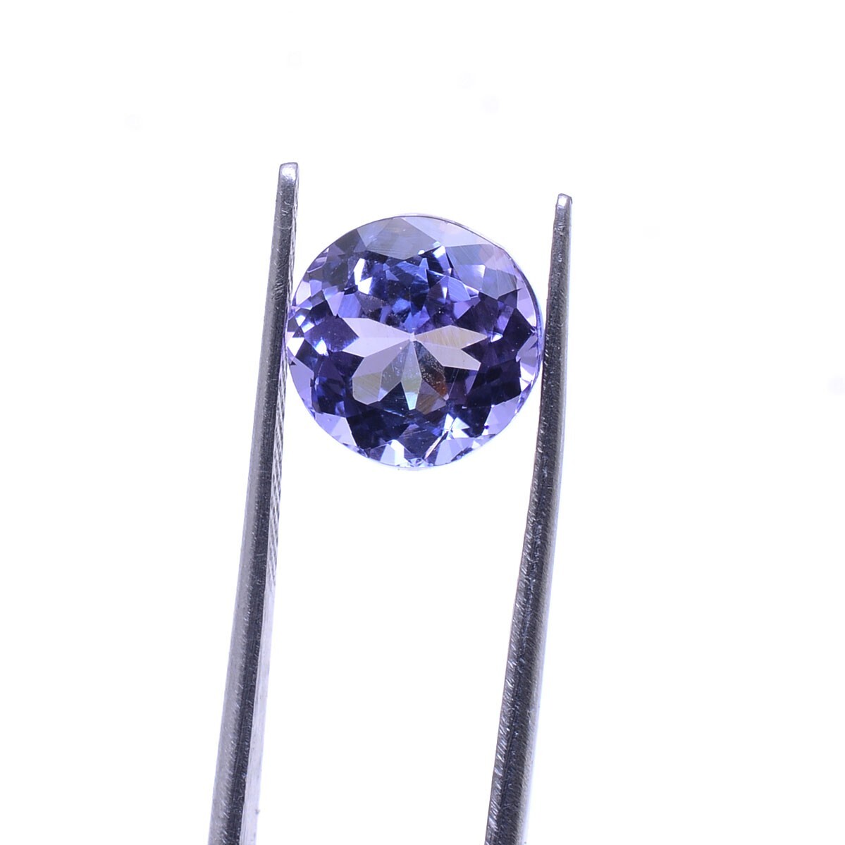VVS Tanzanite Premium 9mm Round Cut 4.16 Cts, Rare D Block AAA Flawless Gemstone
