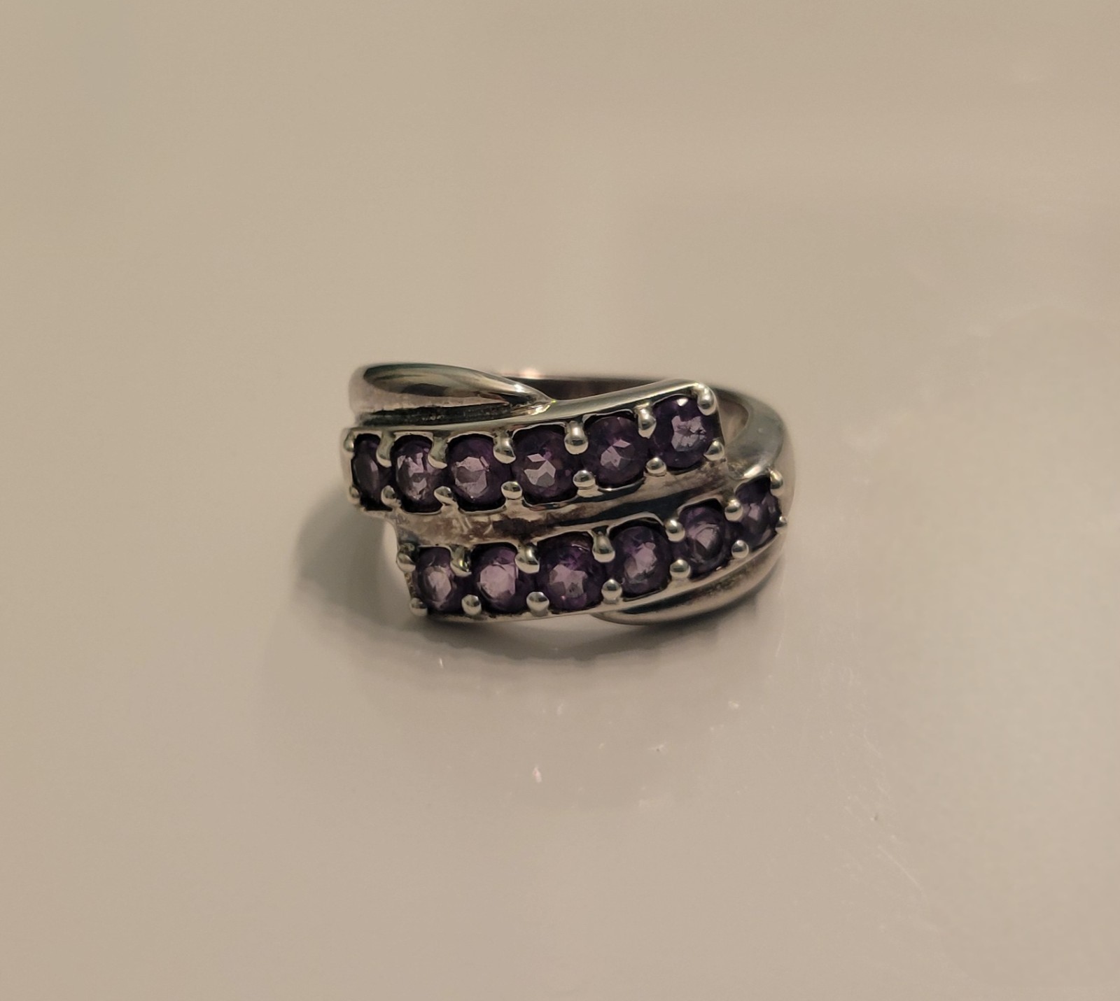 3 Ct Medium Shade Amethyst 925 Sterling Silver Ring Sz 7