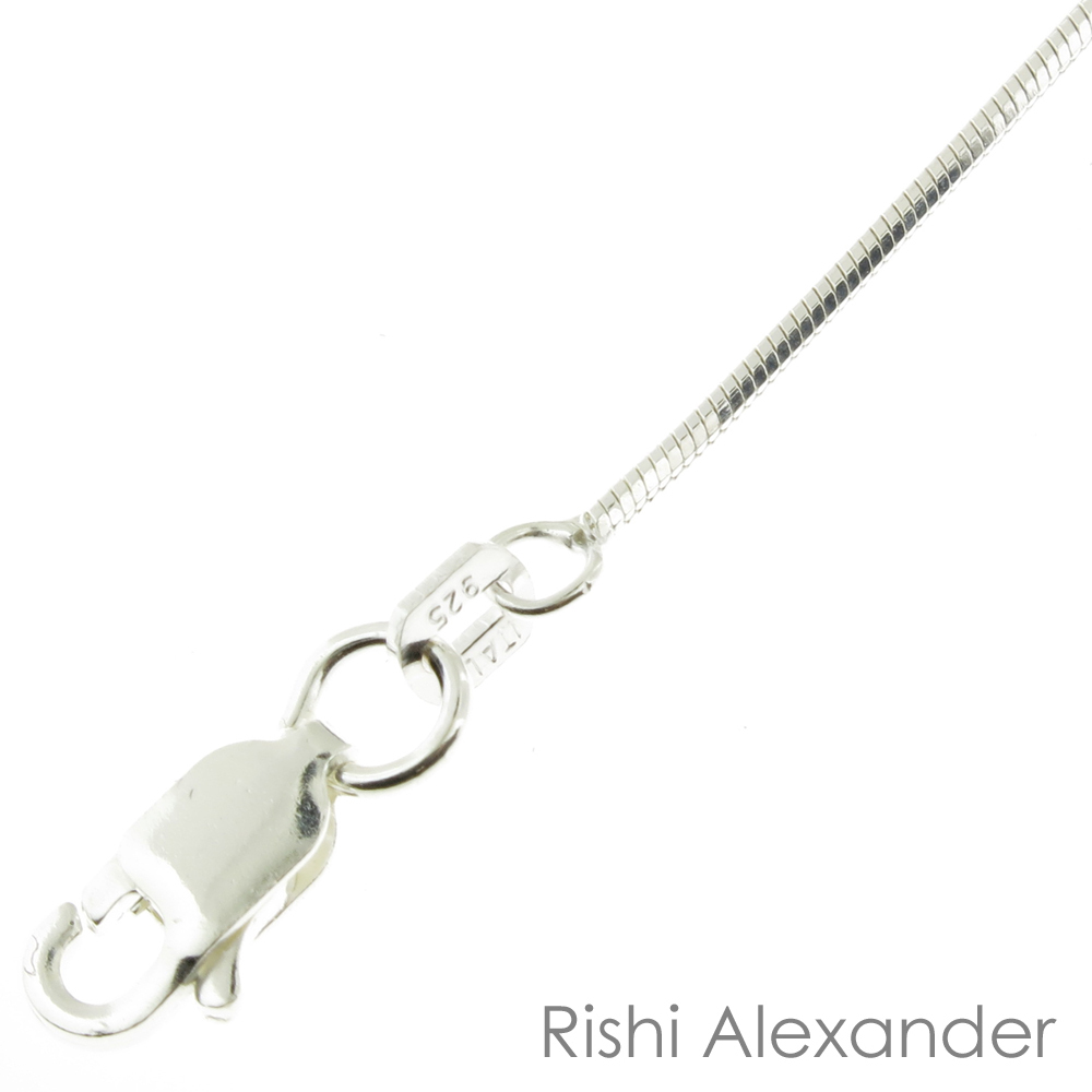 925 Sterling Silver Diamond Cut Snake Anklet Stamped .925 Italy