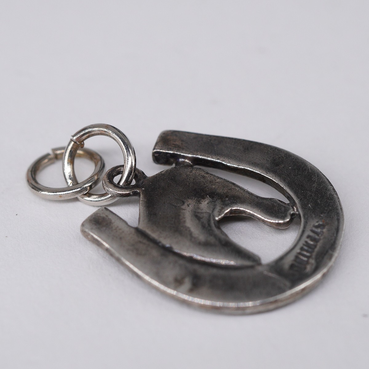 Equestrian Horse Horseshoe Charm Pendant Sterling Silver 925 Western | 3.08g