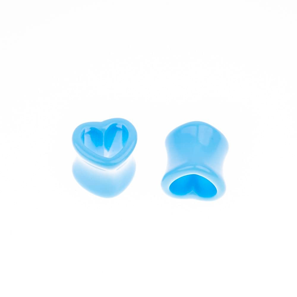 Ear Stretching Kit 14G-00G Acrylic Tapers Plugs Expander Heart Tunnels Jewelry
