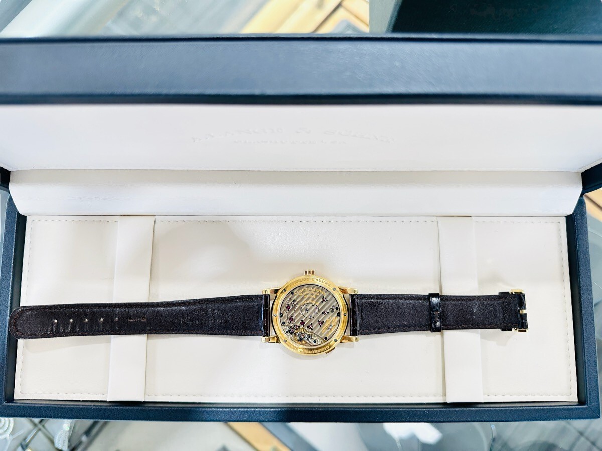 A. Lange & Sohne Lange 1 18K Yellow Gold 101.021 Manual Movement 38.5mm Watch