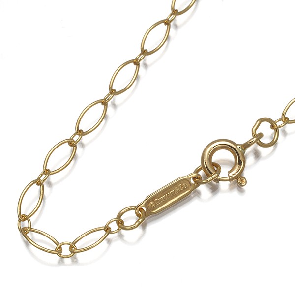 Auth Tiffany&Co. OvalLink Chain Necklace 46cm 18K 750 Yellow Gold