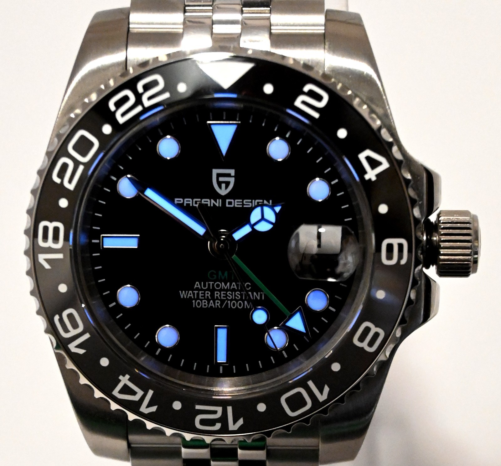 40MM PAGANI DESIGN GMT Automatic Men’s watch Waterproof Stainless Steel New USA