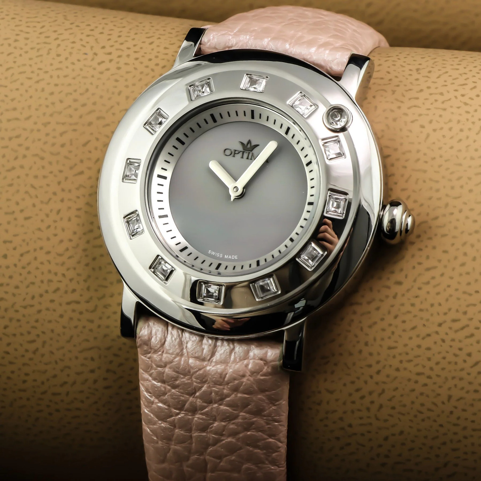 Optima – Swiss Made Watch – OSL296-SL-7 – Pink Strap Quartz 38 mm OSL296 50 m