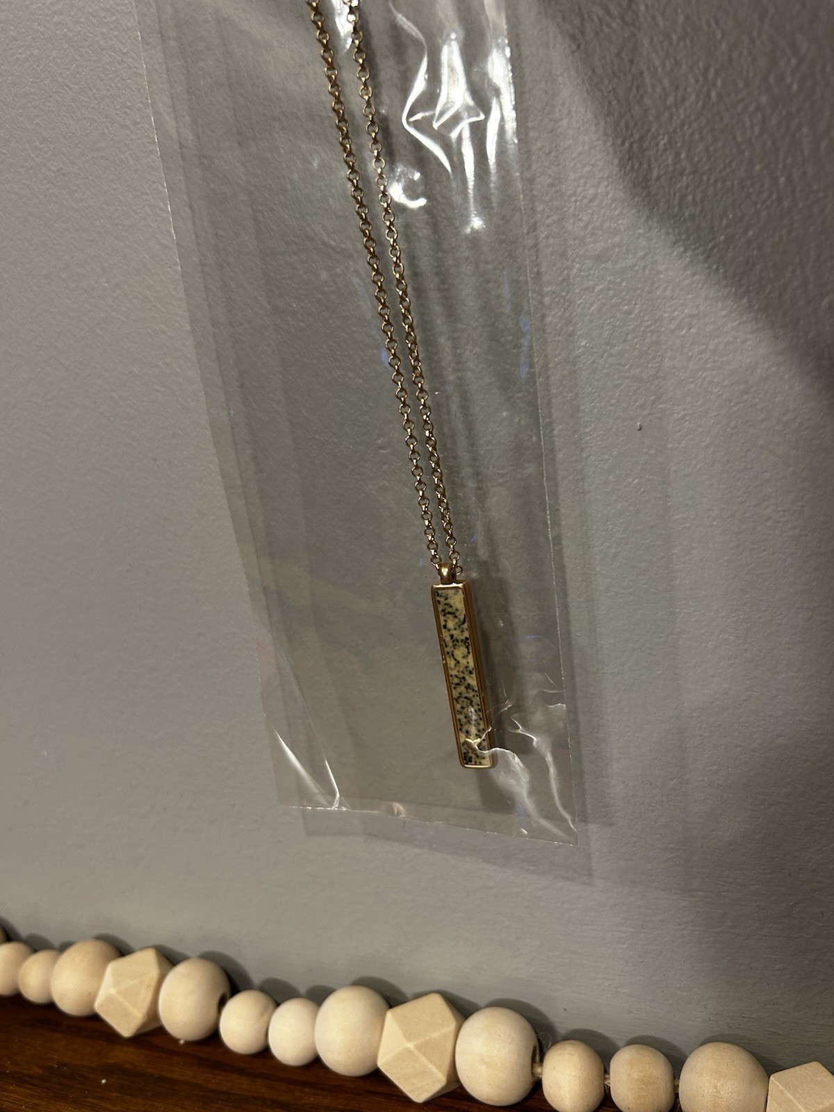 JK By Thirty One Hello Happy Love Necklace w/Rectangle Charm NEW 24″
