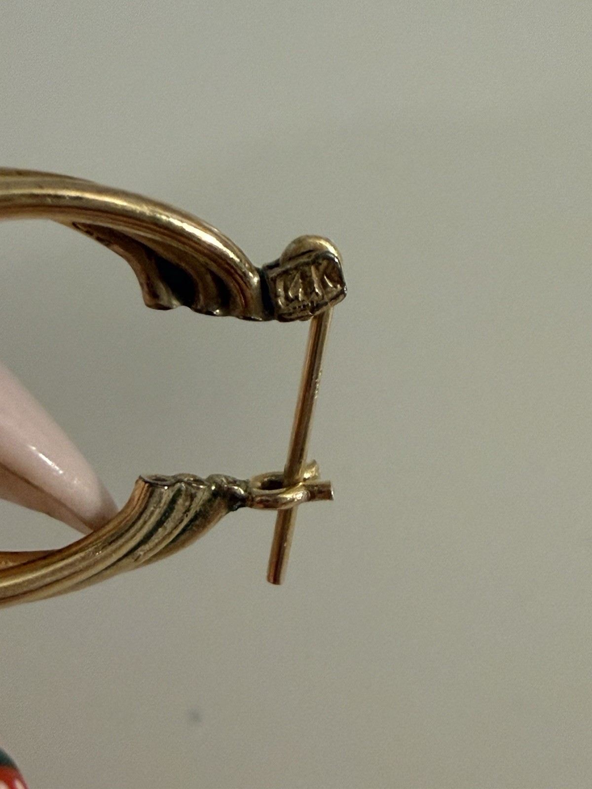 Classic 14K Yellow Gold Earrings 2.56 g Oval Multi Hoop 1″ drop