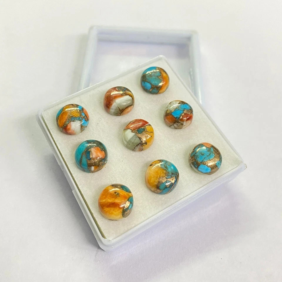 “Smooth” Oyster Copper Turquoise Round Shape Loose Gemstone For Jewelry Making