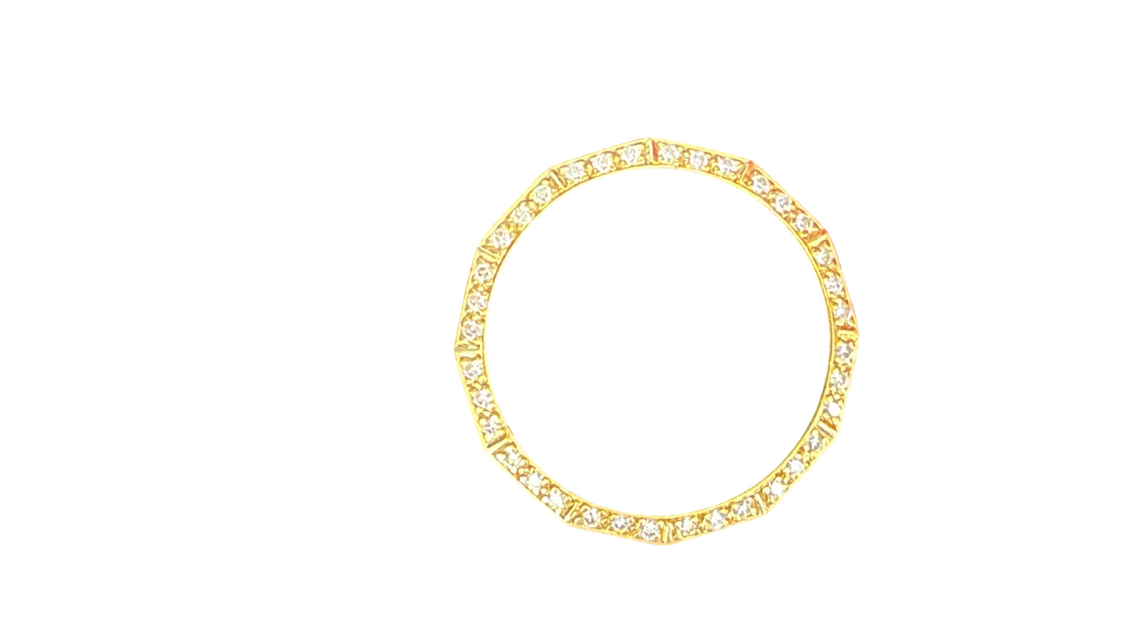18k Gold and Diamond Baume Mercier Watch Bezel for Parts