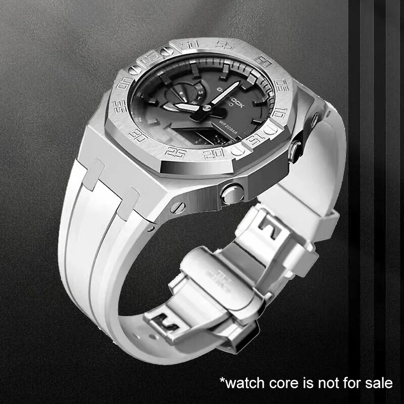 Dial Bezel Mod Kit Steel Case Strap for G-Shock GA-2100/2110 Refit Cover AP Band