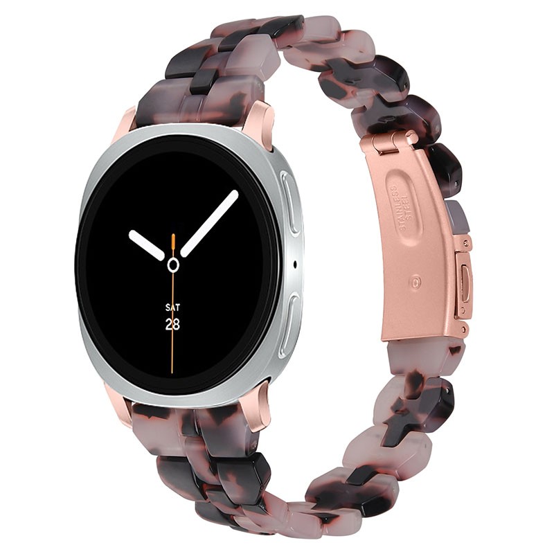For Samsung Galaxy Watch 8/8 Classic Luxury Resin Stainless Steel Watch Band