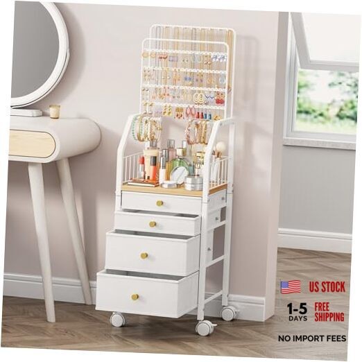 Jewelry Organizers and Storage- Free Standing White-Free Standing