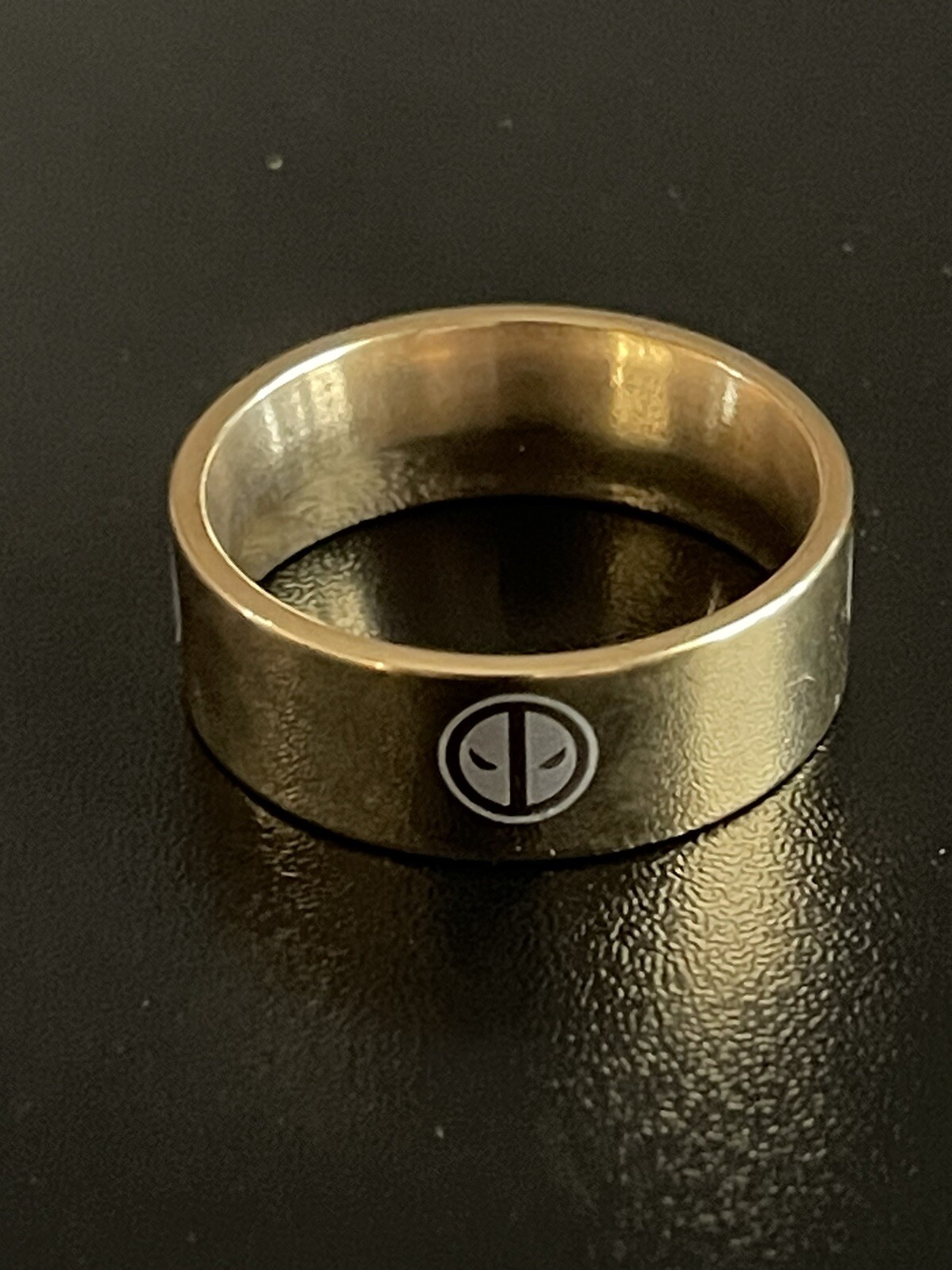 Black Silver Gold Color Deadpool Stainless Steel Ring Superhero Men Woman Band