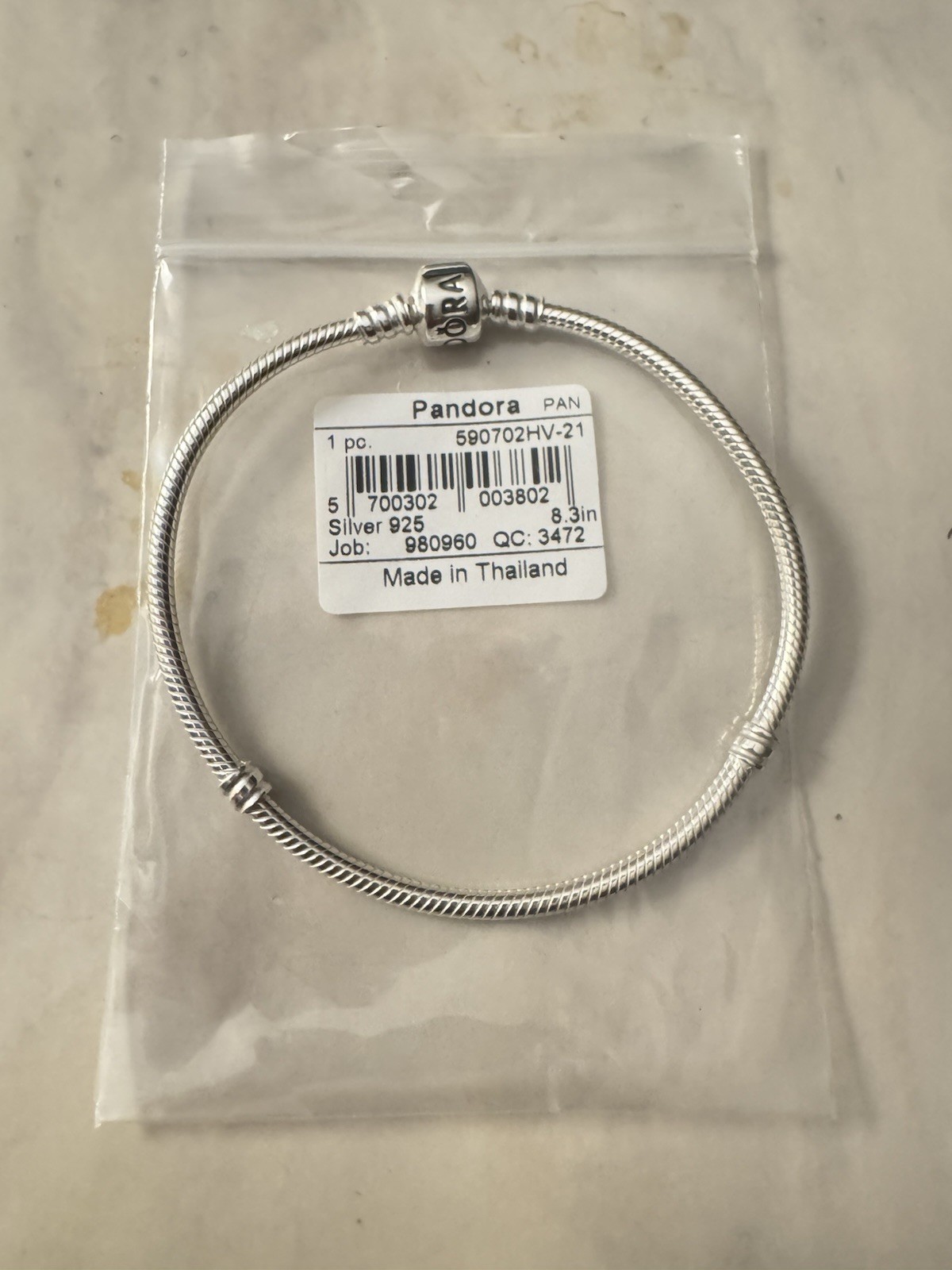 Pandora Iconic Silver Charm Bracelet 590702HV-21 7 3/4″ New