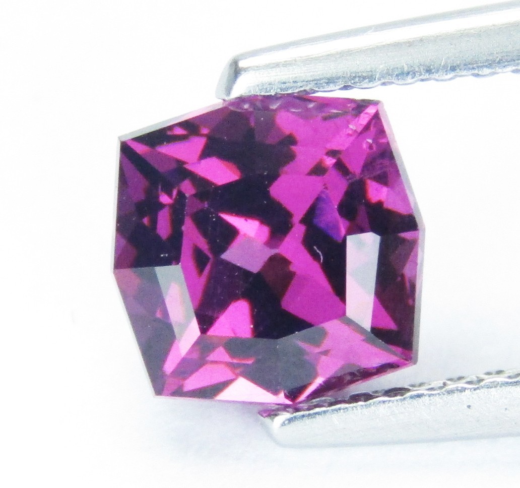 1.65Cts Natural Delightful Rhodolite Garnet 6.9mm Cushion Custom Cut Gemstone