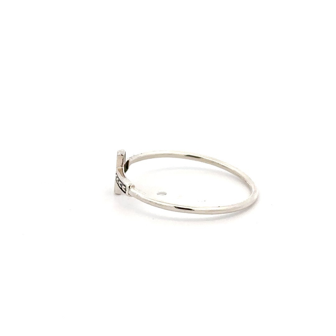 Sterling Silver Cross Ring (Size 4) 1/4 x 3/8 Inch