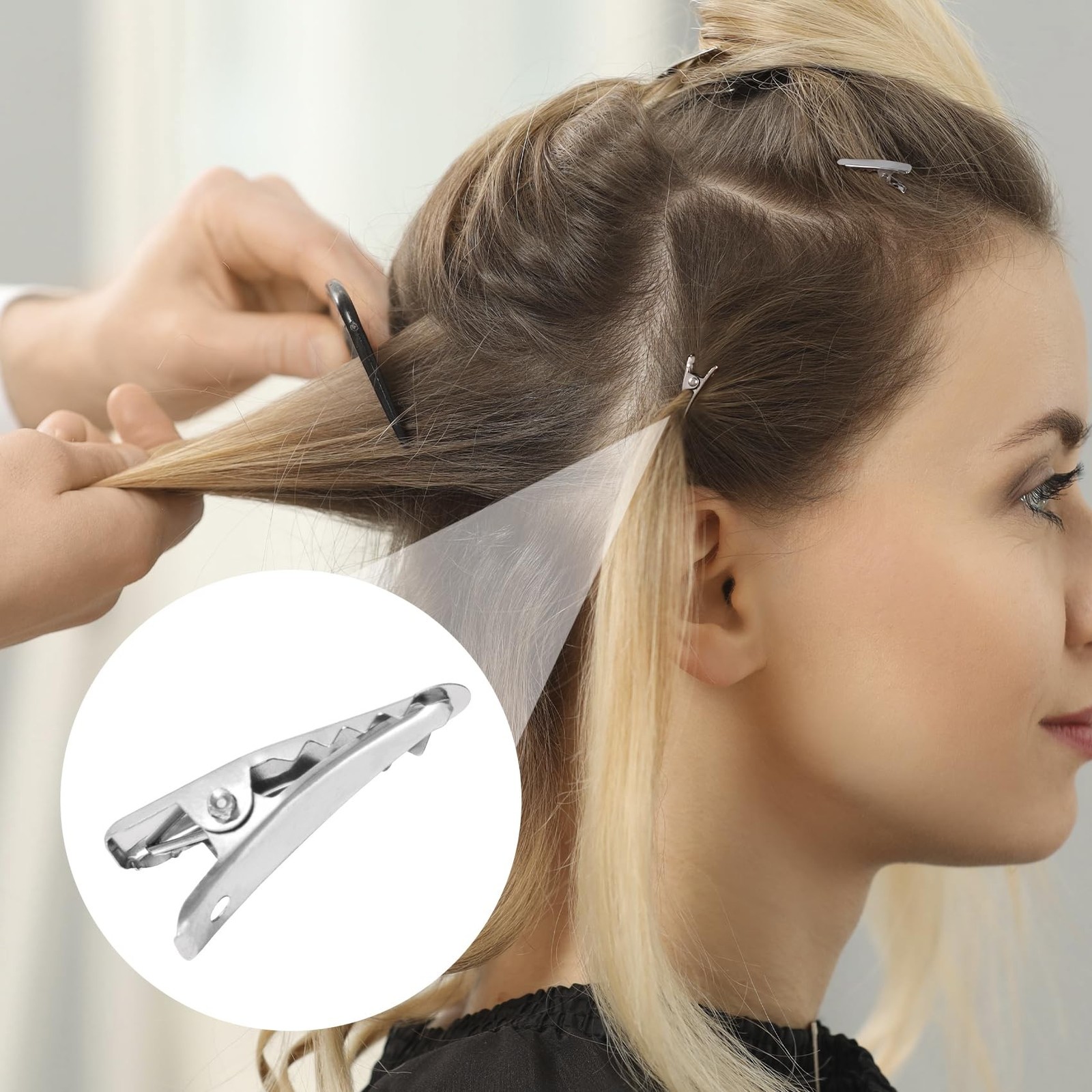 100pcs Metal Alligator Hair Clips, Small Crocodile Hair Clips, Alligator Barr…