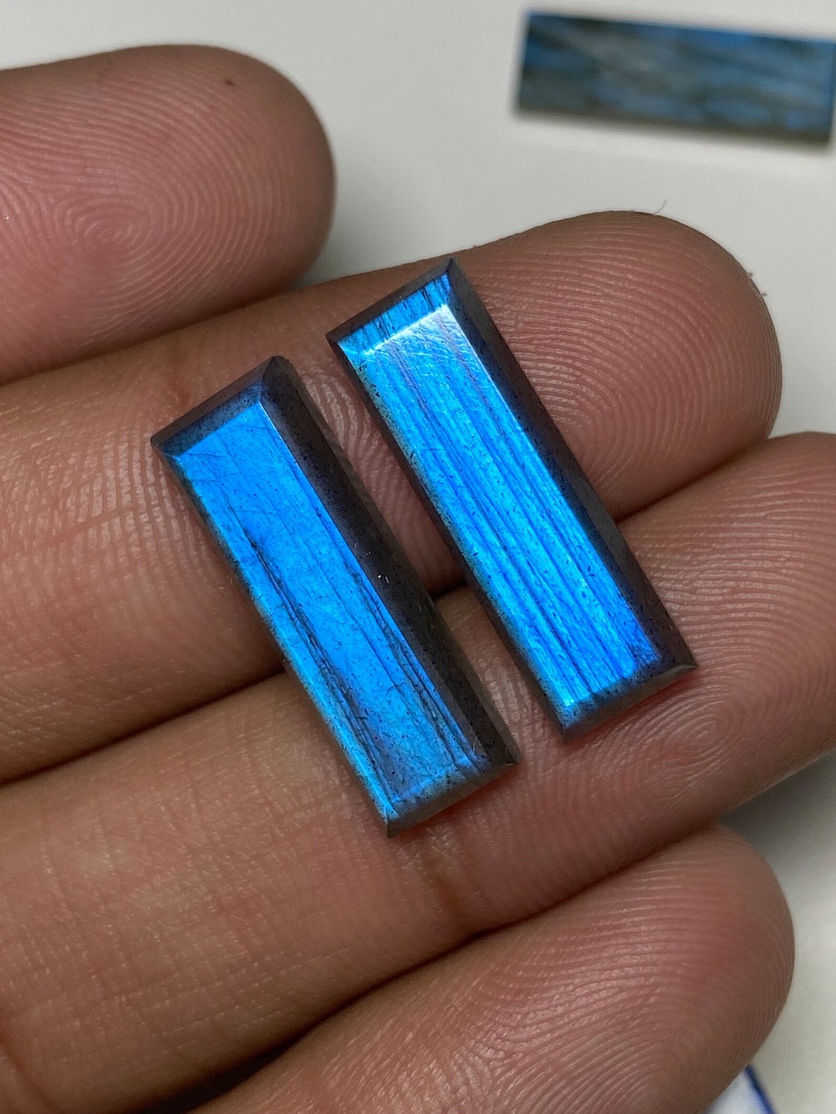 Natural Blue Labradorite Rectangle Step Cut 8x10mm to 12x16mm Loose Gemstone
