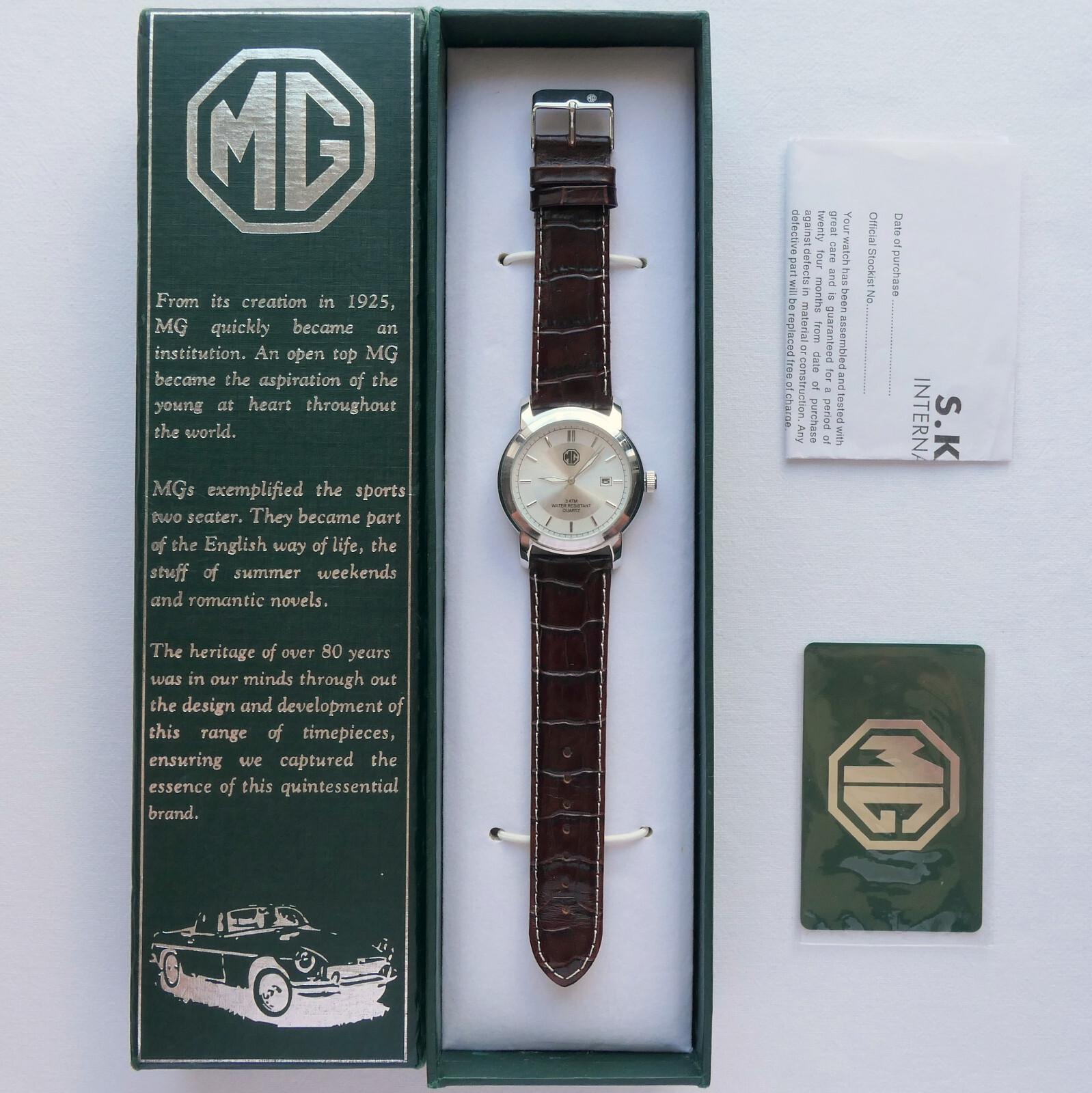 MG Morris Garages BMC MGA MGB Classic Aviator Driver Sport Car Accessory Watch