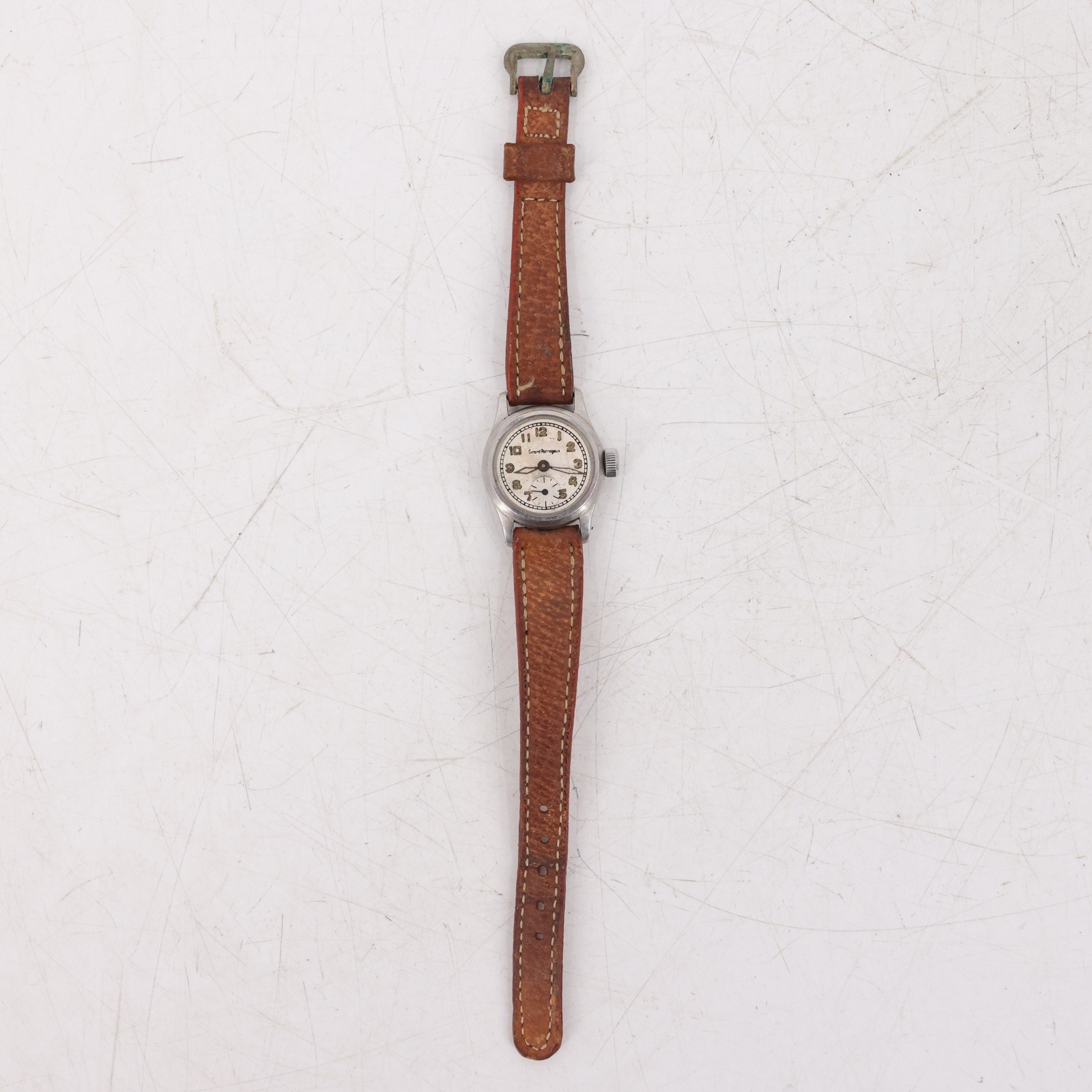 Vintage Girard Perregaux Military Style Watch 1940s Swiss Made Sub Second 28mm